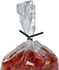 Made in USA - 9" Long, Bag Tie - Black - Industrial Tool & Supply