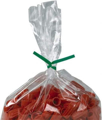 Made in USA - 9" Long, Bag Tie - Green - Industrial Tool & Supply