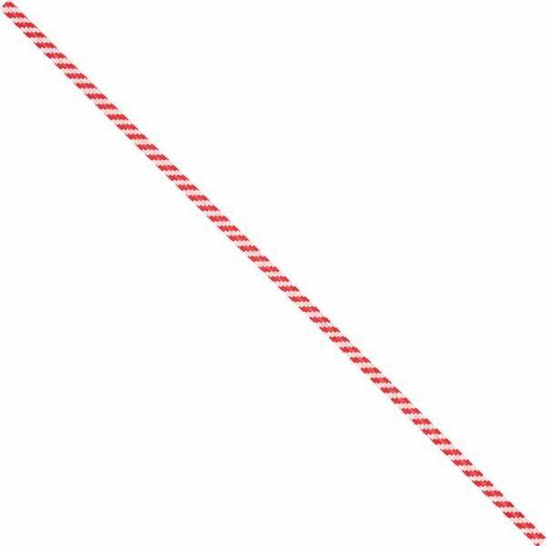 Made in USA - 7" Long, Bag Tie - Red/White - Industrial Tool & Supply