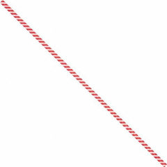 Made in USA - 7" Long, Bag Tie - Red/White - Industrial Tool & Supply