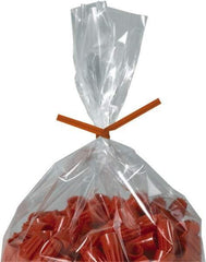 Made in USA - 12" Long, Bag Tie - Orange - Industrial Tool & Supply