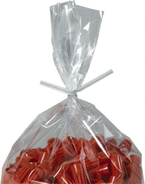 Made in USA - 9" Long, Bag Tie - White - Industrial Tool & Supply