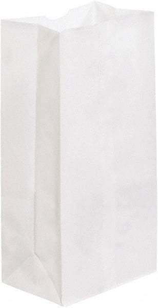 Made in USA - Kraft Grocery Bag - 7-1/16 x 4-1/2 x 13-3/4, White - Industrial Tool & Supply