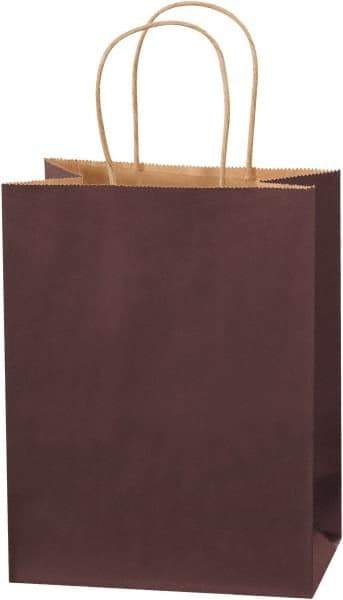 Made in USA - Kraft Grocery Bag - 8 x 4-1/2 x 10-1/4, Brown - Industrial Tool & Supply