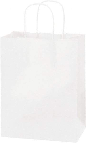 Made in USA - Kraft Grocery Bag - 8 x 4-1/2 x 10-1/4, White - Industrial Tool & Supply