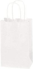 Made in USA - Kraft Grocery Bag - 5-1/4 x 3-1/4 x 8-3/8, White - Industrial Tool & Supply
