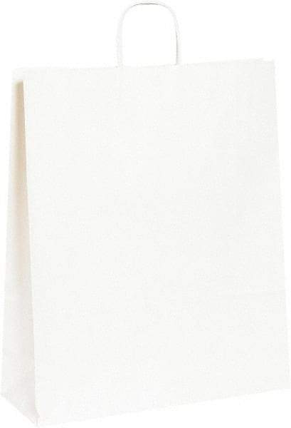 Made in USA - Kraft Grocery Bag - 16 x 6 x 19-1/4, White - Industrial Tool & Supply