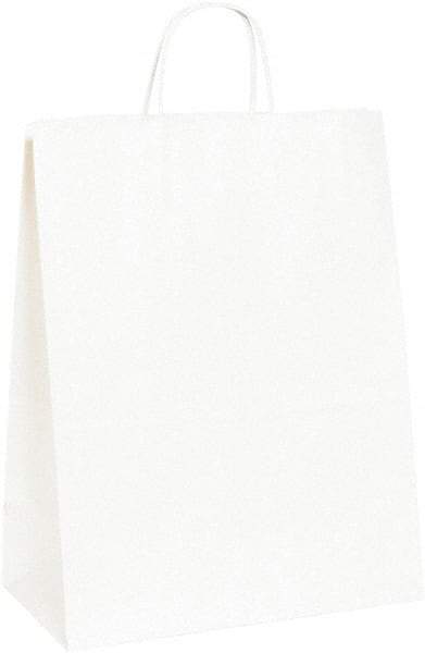 Made in USA - Kraft Grocery Bag - 13 x 7 x 17, White - Industrial Tool & Supply