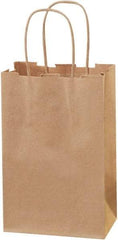 Made in USA - Kraft Grocery Bag - 5-1/4 x 3-1/4 x 8-3/8, Kraft - Industrial Tool & Supply