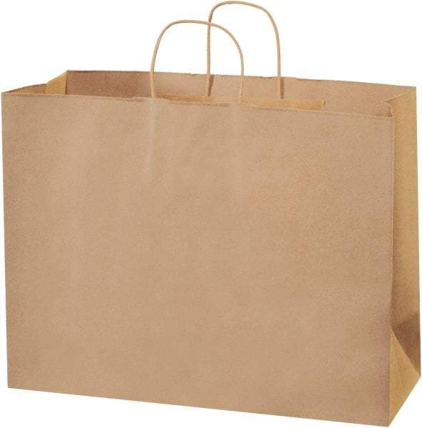 Made in USA - Kraft Grocery Bag - 16 x 6 x 12, Kraft - Industrial Tool & Supply