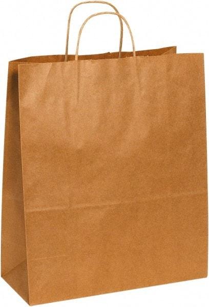 Made in USA - Kraft Grocery Bag - 13 x 6 x 15-3/4, Kraft - Industrial Tool & Supply
