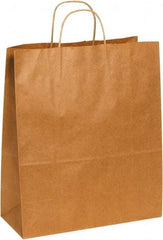 Made in USA - Kraft Grocery Bag - 13 x 6 x 15-3/4, Kraft - Industrial Tool & Supply