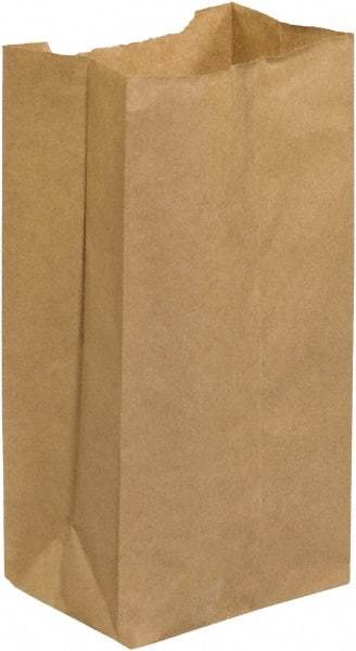 Made in USA - Kraft Grocery Bag - 4-3/4 x 2-15/16 x 8-9/16, Kraft - Industrial Tool & Supply
