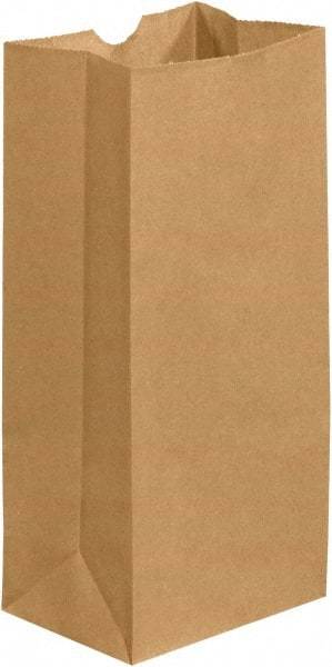 Made in USA - Kraft Grocery Bag - 5-1/4 x 3-7/16 x 10-15/16, Kraft - Industrial Tool & Supply