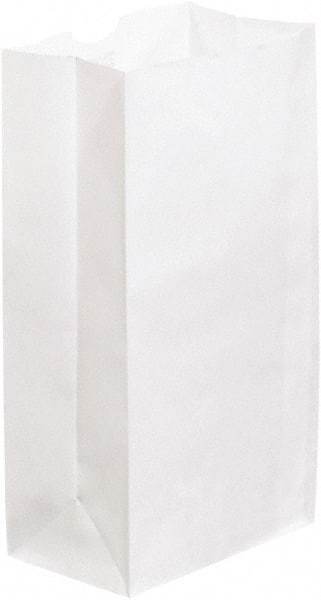 Made in USA - Kraft Grocery Bag - 6-1/8 x 4 x 12-3/8, White - Industrial Tool & Supply
