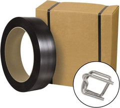 Made in USA - Strapping Kits Type: Portable Strapping Kit Contents: (1000) Buckles; Tensioner; Cutter; Poly Strapping - Industrial Tool & Supply