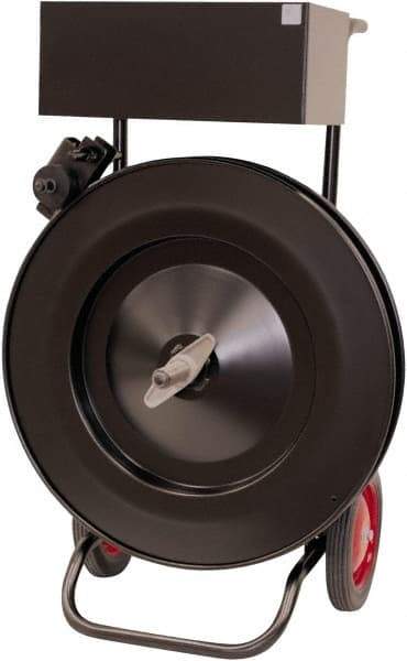 Made in USA - Strapping Dispensers & Carts Type: Heavy-Duty Oscillated Coil Dispenser For Use With: Oscililated Wound Plastic or Steel Strap - Industrial Tool & Supply