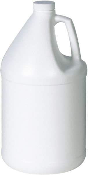 Made in USA - 1 Gal White Tapered Cylinder Polyethylene Jug - 10" High - Industrial Tool & Supply
