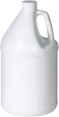 Made in USA - 1 Gal White Tapered Cylinder Polyethylene Jug - 10" High - Industrial Tool & Supply