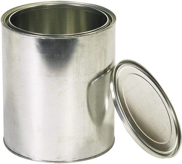 Value Collection - 1 Gal Gray Cylinder Metal Can - 10" High - Industrial Tool & Supply