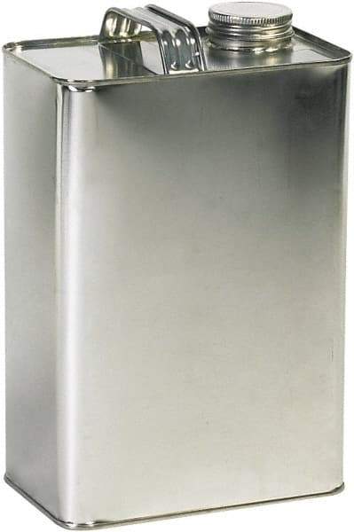 Made in USA - 1 Gal Gray Rectangular Metal Can - 10" High - Industrial Tool & Supply