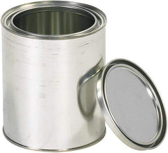 Value Collection - 1/4 Gal Gray Cylinder Metal Can - 8" High - Industrial Tool & Supply