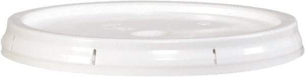 Made in USA - Tote & Storage Container Lids For Use With: 5 Gallon Bucket Color: White - Industrial Tool & Supply