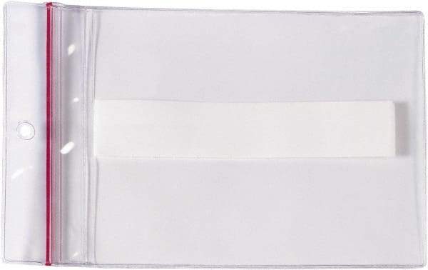 Superscan - 25 Piece Clear Press-On Vinyl Envelope - 3" High x 5" Wide - Industrial Tool & Supply