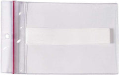 Superscan - 25 Piece Clear Press-On Vinyl Envelope - 4" High x 6" Wide - Industrial Tool & Supply