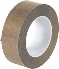 Made in USA - 18 Yd Long x 1-1/2" Wide, Brown Silicone PTFE Tape - 3 mil Thick - Industrial Tool & Supply