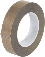 Made in USA - 18 Yd Long x 1" Wide, Brown Silicone PTFE Tape - 10 mil Thick - Industrial Tool & Supply