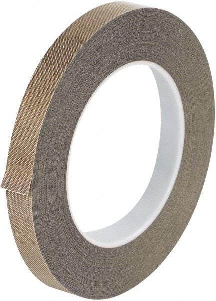 Made in USA - 36 Yd Long x 1/2" Wide, Brown Silicone PTFE Tape - 3 mil Thick - Industrial Tool & Supply