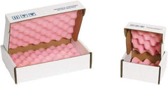 Made in USA - 16" Long x 10" Wide, Antistatic Foam Shippers - Pink & White, Standard Grade - Industrial Tool & Supply