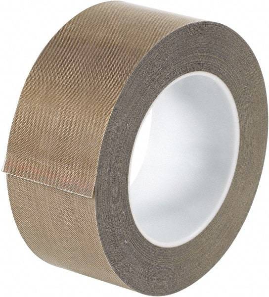 Made in USA - 18 Yd Long x 2" Wide, Brown Silicone PTFE Tape - 10 mil Thick - Industrial Tool & Supply
