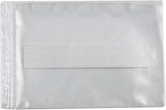 Superscan - 50 Piece Clear Press-On Vinyl Envelope - 4" High x 8" Wide - Industrial Tool & Supply