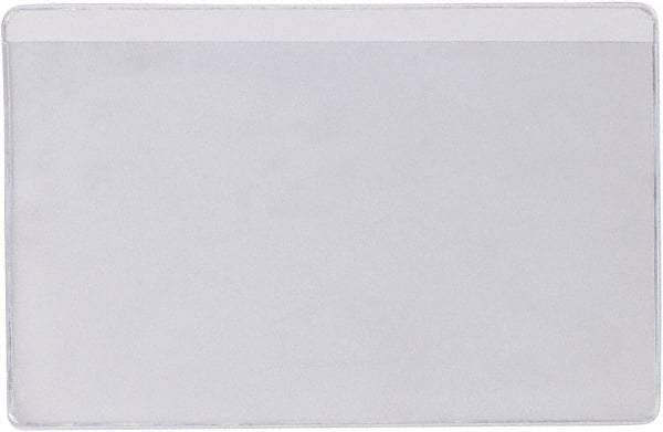 Superscan - 50 Piece Clear Press-On Vinyl Envelope - 4" High x 6" Wide - Industrial Tool & Supply