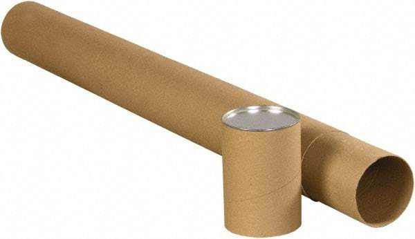Made in USA - 3" Diam x 24" Long Round Telescoping Mailing Tubes - 2 Walls, Kraft (Color) - Industrial Tool & Supply