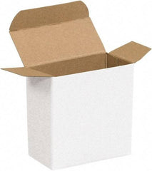 Made in USA - 1" Wide x 1-1/2" Long x 1-7/16" High Rectangle Chipboard Box - 1 Wall, White - Industrial Tool & Supply