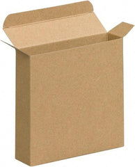 Made in USA - 1-1/16" Wide x 4" Long x 4" High Rectangle Chipboard Box - 1 Wall, Kraft (Color) - Industrial Tool & Supply