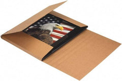 Made in USA - 18" Wide x 24" Long x 6" High Rectangle Crush Proof Mailers - 1 Wall, Kraft (Color) - Industrial Tool & Supply