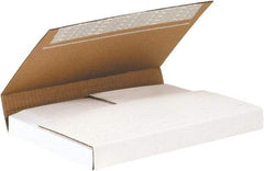 Made in USA - 8-5/8" Wide x 11-1/8" Long x 2" High Rectangle Crush Proof Mailers - 1 Wall, White - Industrial Tool & Supply