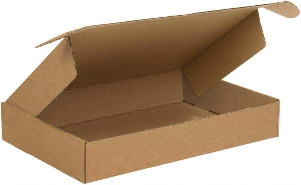 Made in USA - 12" Wide x 18" Long x 4" High Rectangle Crush Proof Mailers - 1 Wall, Kraft (Color) - Industrial Tool & Supply