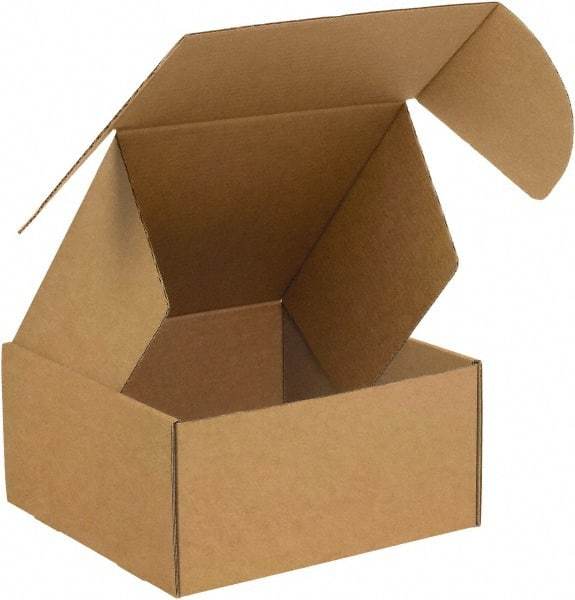 Made in USA - 10" Wide x 10" Long x 5" High Rectangle Crush Proof Mailers - 1 Wall, Kraft (Color) - Industrial Tool & Supply