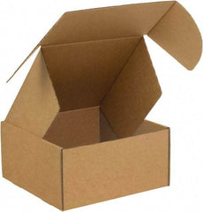 Made in USA - 10" Wide x 10" Long x 5" High Rectangle Crush Proof Mailers - 1 Wall, Kraft (Color) - Industrial Tool & Supply