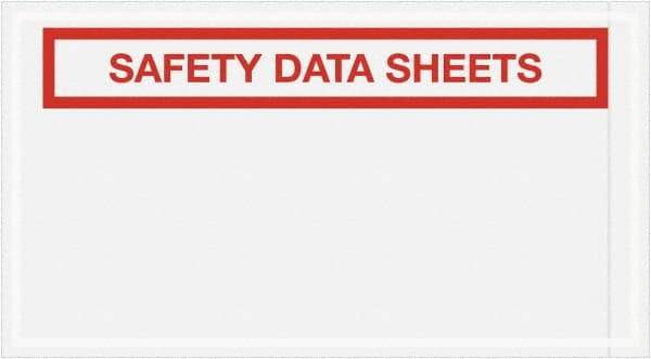 Value Collection - 1,000 Piece, 5-1/2" Long x 10" Wide, Packing List Envelope - Material Safety Data Sheets Enclosed, Clear - Industrial Tool & Supply