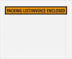 Value Collection - 1,000 Piece, 4-1/2" Long x 5-1/2" Wide, Packing List Envelope - Packing List/Invoice Enclosed, Orange - Industrial Tool & Supply