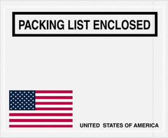 Value Collection - 1,000 Piece, 4-1/2" Long x 5-1/2" Wide, Packing List Envelope - Packing List Enclosed, Red, White & Blue - Industrial Tool & Supply
