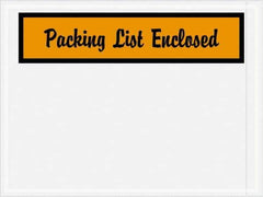 Value Collection - 1,000 Piece, 4-1/2" Long x 6" Wide, Packing List Envelope - Packing List Enclosed, Orange - Industrial Tool & Supply