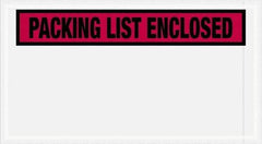 Value Collection - 1,000 Piece, 5-1/2" Long x 10" Wide, Packing List Envelope - Packing List Enclosed, Red - Industrial Tool & Supply