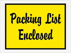 Value Collection - 1,000 Piece, 4-1/2" Long x 6" Wide, Packing List Envelope - Packing List Enclosed, Yellow - Industrial Tool & Supply